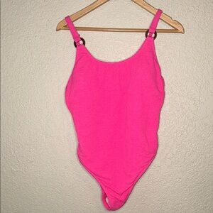 Hot Pink One Piece Swimsuit Shade and Shore  Women’s Size Large NWT